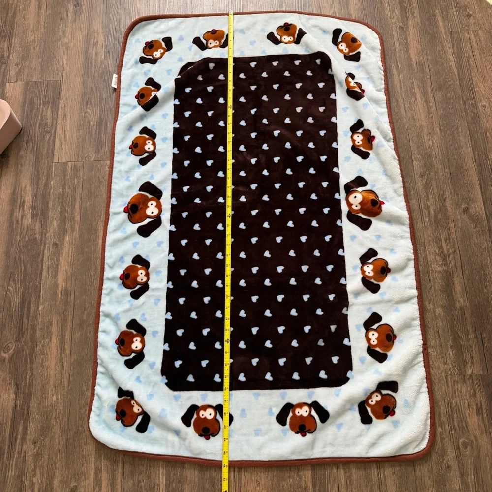 Snuggle Puppy 2 Piece Warm Soft Fluffy Fleece Flannel Pet Cat Dog Blanket Throw